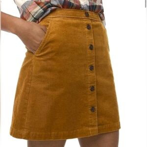 J.Crew Corduroy Button-Front Mini Skirt In Golden Mustard Retro Preppy Sz 6
